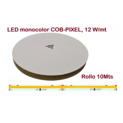 Tira PIXEL LED Digital Flexible 24V 12W/mt COB IP20 Monocolor, Rollo 10 mts